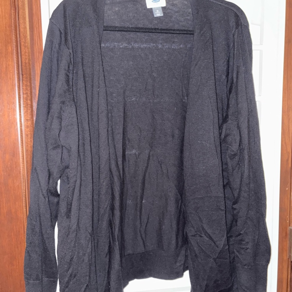 Old Navy Black Cardigan Sweater Lightweight Open Front
